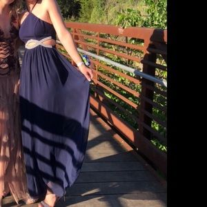 Midnight Blue Prom Dress/ Evening Dress